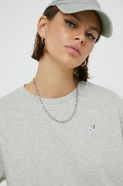 Γυναικεία Κοντομάνικο Βαμβακερό μπλουζάκι Champion γκρι -Champion Εκπτώσεις unnamed file 1006