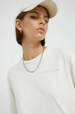 Γυναικεία Κοντομάνικο Βαμβακερό μπλουζάκι Champion μπεζ