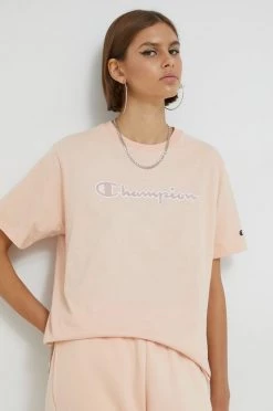 Γυναικεία Κοντομάνικο Βαμβακερό μπλουζάκι Champion πορτοκαλί -Champion Εκπτώσεις unnamed file 1016