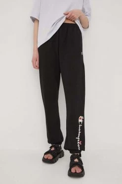 Γυναικεία Παντελόνια φόρμας Παντελόνι φόρμας Champion μαύρο