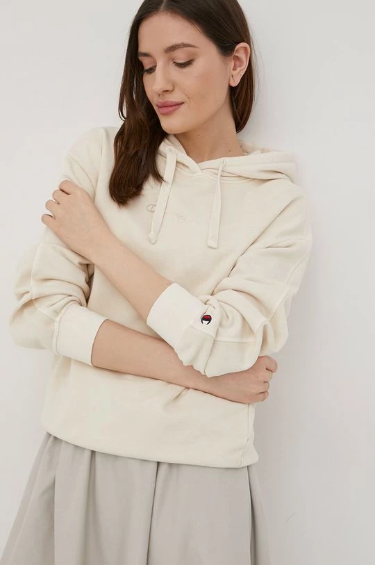 Γυναικεία Χωρίς φερμουάρ Μπλούζα Champion χρώμα: μπεζ, 4 Γυναικεία Χωρίς φερμουάρ Μπλούζα Champion χρώμα: μπεζ, - Image 4