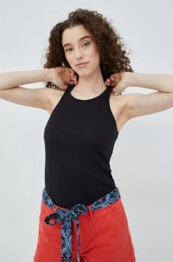 Γυναικεία Αμάνικος Βαμβακερό τοπ Champion μαύρο