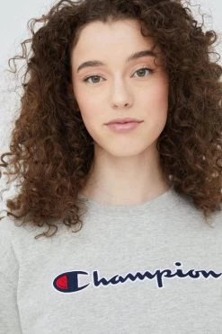 Γυναικεία Κοντομάνικο Βαμβακερό μπλουζάκι Champion γκρι