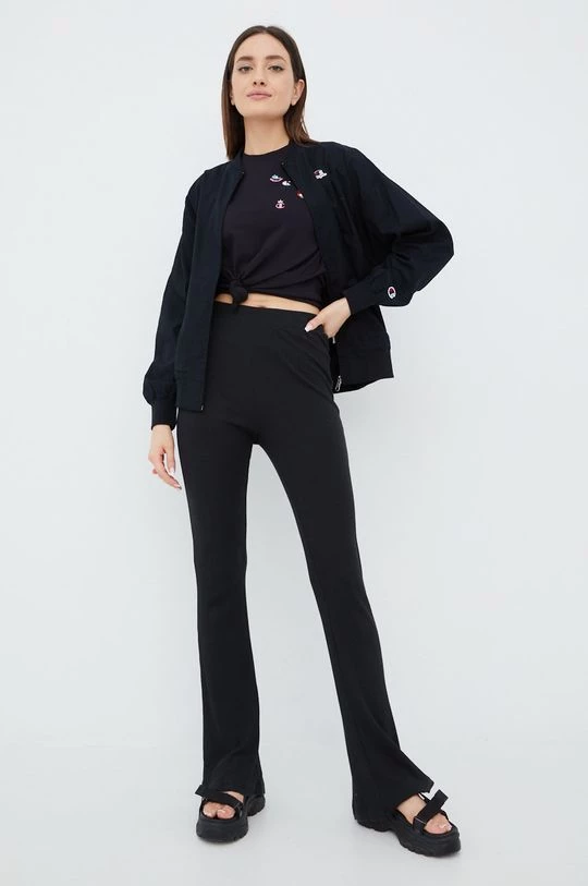 Γυναικεία Κοντομάνικο Βαμβακερό μπλουζάκι Champion μαύρο 2 Γυναικεία Κοντομάνικο Βαμβακερό μπλουζάκι Champion μαύρο - Image 2