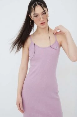 Γυναικεία Φορέματα Βαμβακερό φόρεμα Champion μοβ, -Champion Εκπτώσεις unnamed file 1358