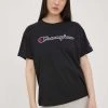 Γυναικεία Κοντομάνικο Βαμβακερό μπλουζάκι Champion μαύρο