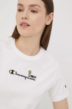 Γυναικεία Κοντομάνικο Βαμβακερό μπλουζάκι Champion Champion X Smiley άσπρο -Champion Εκπτώσεις unnamed file 1389