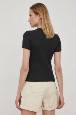 Γυναικεία Κοντομάνικο Βαμβακερό μπλουζάκι Champion μαύρο -Champion Εκπτώσεις unnamed file 1465