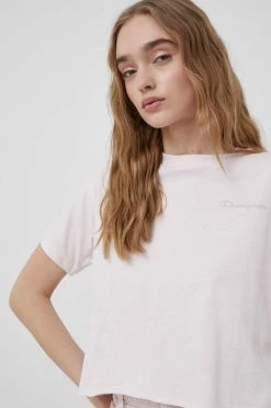 Γυναικεία Κοντομάνικο Βαμβακερό μπλουζάκι Champion ροζ -Champion Εκπτώσεις unnamed file 1485