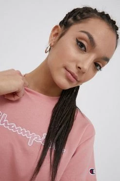 Γυναικεία Κοντομάνικο Βαμβακερό μπλουζάκι Champion ροζ -Champion Εκπτώσεις unnamed file 1490