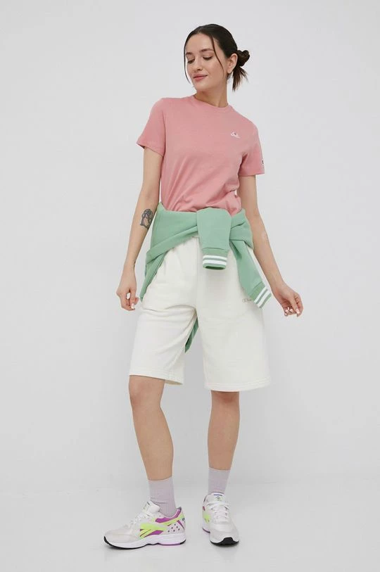 Γυναικεία Κοντομάνικο Βαμβακερό μπλουζάκι Champion ροζ 2 Γυναικεία Κοντομάνικο Βαμβακερό μπλουζάκι Champion ροζ - Image 2