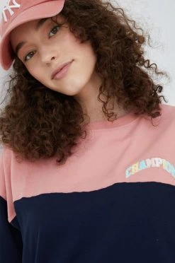 Γυναικεία Κοντομάνικο Βαμβακερό μπλουζάκι Champion ναυτικό μπλε