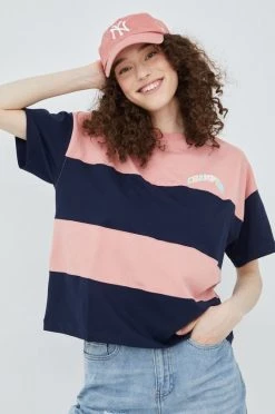 Γυναικεία Κοντομάνικο Βαμβακερό μπλουζάκι Champion ναυτικό μπλε -Champion Εκπτώσεις unnamed file 1696