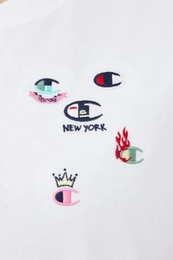 Γυναικεία Κοντομάνικο Βαμβακερό μπλουζάκι Champion άσπρο -Champion Εκπτώσεις unnamed file 1711