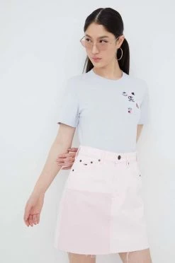 Γυναικεία Κοντομάνικο Βαμβακερό μπλουζάκι Champion ανοιχτό μπλε -Champion Εκπτώσεις unnamed file 1715