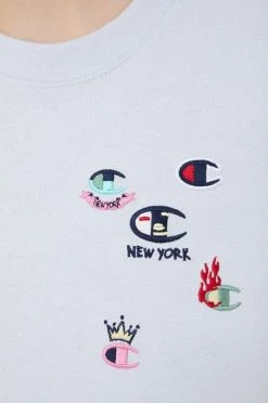 Γυναικεία Κοντομάνικο Βαμβακερό μπλουζάκι Champion ανοιχτό μπλε -Champion Εκπτώσεις unnamed file 1716