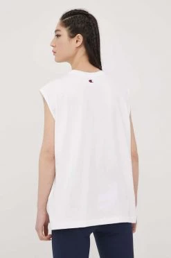Γυναικεία Αμάνικος Βαμβακερό τοπ Champion άσπρο -Champion Εκπτώσεις unnamed file 1729