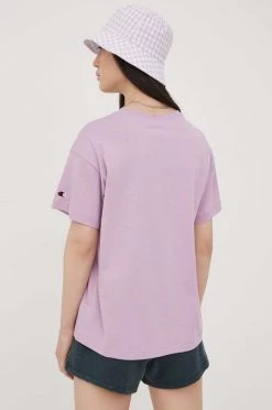 Γυναικεία Κοντομάνικο Βαμβακερό μπλουζάκι Champion μοβ -Champion Εκπτώσεις unnamed file 1734