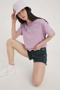 Γυναικεία Κοντομάνικο Βαμβακερό μπλουζάκι Champion μοβ -Champion Εκπτώσεις unnamed file 1735