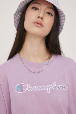 Γυναικεία Κοντομάνικο Βαμβακερό μπλουζάκι Champion μοβ -Champion Εκπτώσεις unnamed file 1736