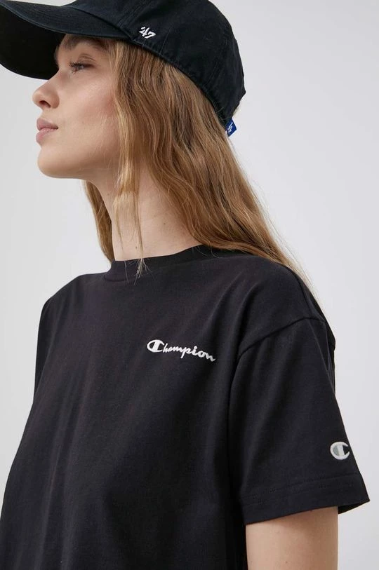 Γυναικεία Κοντομάνικο Βαμβακερό μπλουζάκι Champion μαύρο 4 Γυναικεία Κοντομάνικο Βαμβακερό μπλουζάκι Champion μαύρο - Image 4