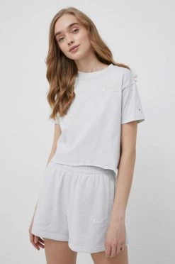 Γυναικεία Κοντομάνικο Βαμβακερό μπλουζάκι Champion γκρι