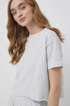 Γυναικεία Κοντομάνικο Βαμβακερό μπλουζάκι Champion γκρι -Champion Εκπτώσεις unnamed file 1823