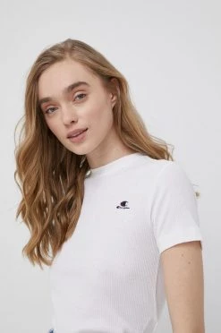 Γυναικεία Κοντομάνικο Βαμβακερό μπλουζάκι Champion άσπρο