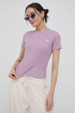 Γυναικεία Κοντομάνικο Βαμβακερό μπλουζάκι Champion μοβ