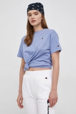 Γυναικεία Κοντομάνικο Βαμβακερό μπλουζάκι Champion ανοιχτό κίτρινο