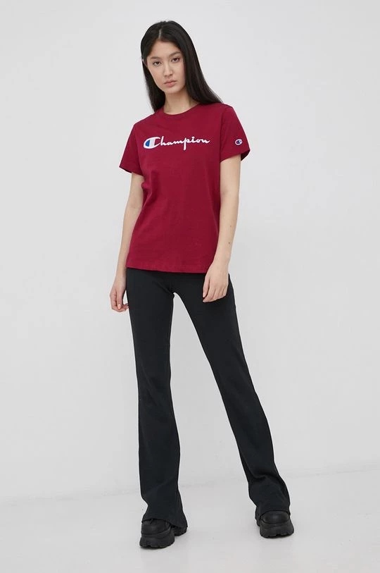 Γυναικεία Κοντομάνικο Βαμβακερό μπλουζάκι Champion ροζ 2 Γυναικεία Κοντομάνικο Βαμβακερό μπλουζάκι Champion ροζ - Image 2