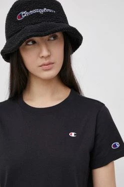 Γυναικεία Κοντομάνικο Βαμβακερό μπλουζάκι Champion μαύρο -Champion Εκπτώσεις unnamed file 1921