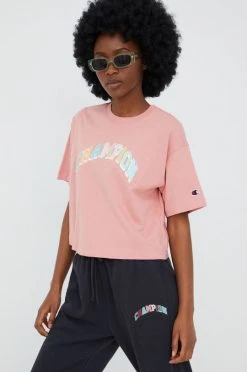 Γυναικεία Κοντομάνικο Βαμβακερό μπλουζάκι Champion ροζ 9 Γυναικεία Κοντομάνικο Βαμβακερό μπλουζάκι Champion ροζ -Champion Εκπτώσεις unnamed file 2121