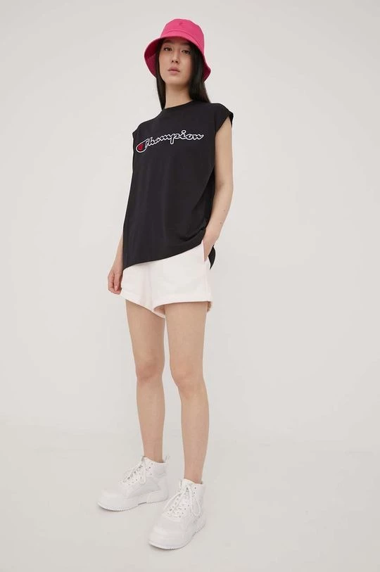 Γυναικεία Αμάνικος Βαμβακερό τοπ Champion μαύρο 2 Γυναικεία Αμάνικος Βαμβακερό τοπ Champion μαύρο - Image 2