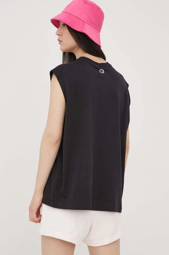Γυναικεία Αμάνικος Βαμβακερό τοπ Champion μαύρο 3 Γυναικεία Αμάνικος Βαμβακερό τοπ Champion μαύρο - Image 3