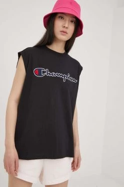 Γυναικεία Αμάνικος Βαμβακερό τοπ Champion μαύρο 9 Γυναικεία Αμάνικος Βαμβακερό τοπ Champion μαύρο -Champion Εκπτώσεις unnamed file 2148