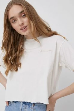 Γυναικεία Κοντομάνικο Βαμβακερό μπλουζάκι Champion μπεζ -Champion Εκπτώσεις unnamed file 2168