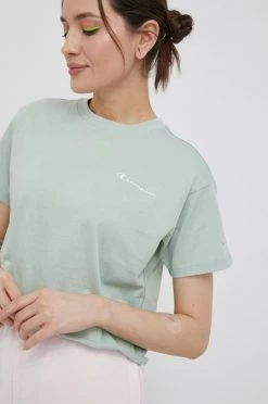 Γυναικεία Κοντομάνικο Βαμβακερό μπλουζάκι Champion πράσινο