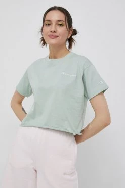 Γυναικεία Κοντομάνικο Βαμβακερό μπλουζάκι Champion πράσινο -Champion Εκπτώσεις unnamed file 2173