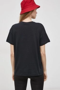 Γυναικεία Κοντομάνικο Βαμβακερό μπλουζάκι Champion μαύρο -Champion Εκπτώσεις unnamed file 2192