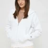 Γυναικεία Με φερμουάρ Μπλούζα Champion άσπρο, με κουκούλα