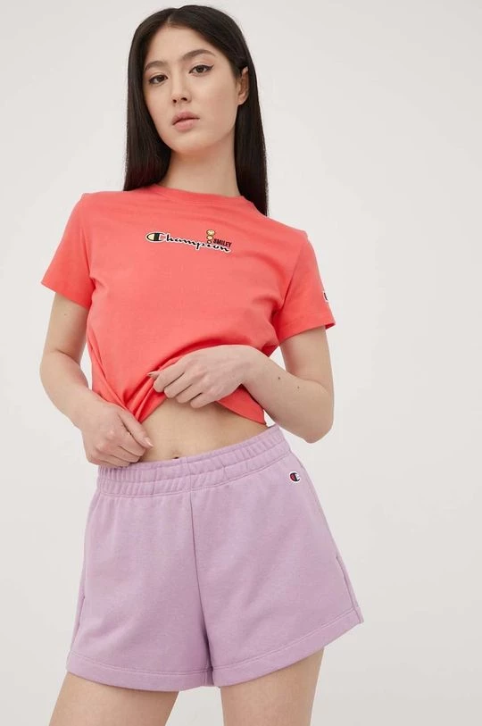 Γυναικεία Σορτς Champion χρώμα: μοβ, 1 Γυναικεία Σορτς Champion χρώμα: μοβ,