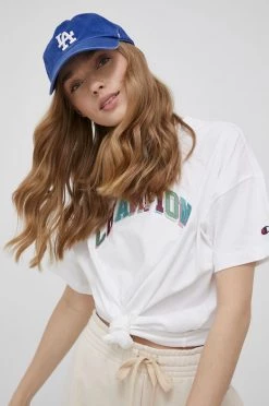 Γυναικεία Κοντομάνικο Βαμβακερό μπλουζάκι Champion άσπρο