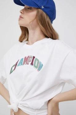 Γυναικεία Κοντομάνικο Βαμβακερό μπλουζάκι Champion άσπρο -Champion Εκπτώσεις unnamed file 2477