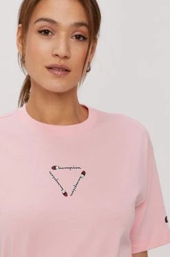 Γυναικεία Κοντομάνικο Μπλουζάκι Champion χρώμα: ροζ