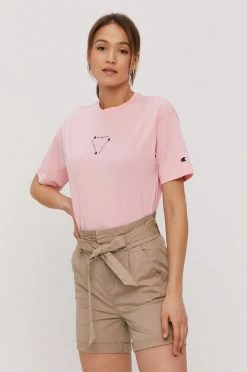 Γυναικεία Κοντομάνικο Μπλουζάκι Champion χρώμα: ροζ -Champion Εκπτώσεις unnamed file 2529