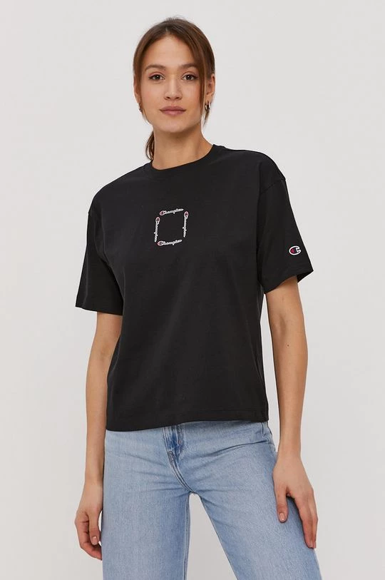 Γυναικεία Κοντομάνικο Μπλουζάκι Champion χρώμα: μαύρο 1 Γυναικεία Κοντομάνικο Μπλουζάκι Champion χρώμα: μαύρο