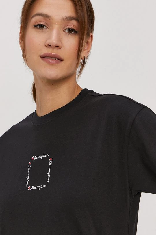 Γυναικεία Κοντομάνικο Μπλουζάκι Champion χρώμα: μαύρο 4 Γυναικεία Κοντομάνικο Μπλουζάκι Champion χρώμα: μαύρο - Image 4