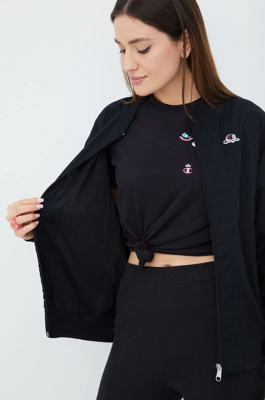 Γυναικεία Κοντά μπουφάν Μπουφάν Bomber Champion χρώμα: μαύρο, 6 Γυναικεία Κοντά μπουφάν Μπουφάν Bomber Champion χρώμα: μαύρο, - Image 6