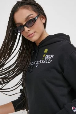 Γυναικεία Χωρίς φερμουάρ Μπλούζα Champion Champion X Smiley χρώμα: μαύρο -Champion Εκπτώσεις unnamed file 352